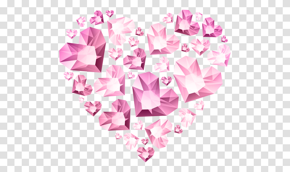 Hert Of Diamond Hearts Clip Art Pink Diamond Heart, Gemstone, Jewelry, Accessories, Accessory Transparent Png
