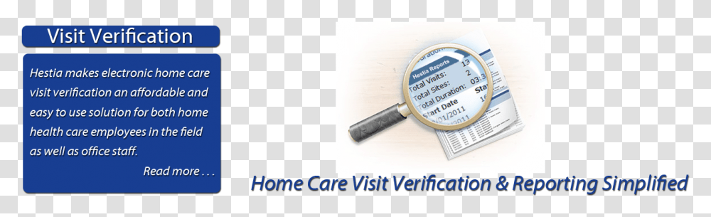 Hestia Electronic Home Care Visit Verification Sendgrid, Magnifying, Label Transparent Png