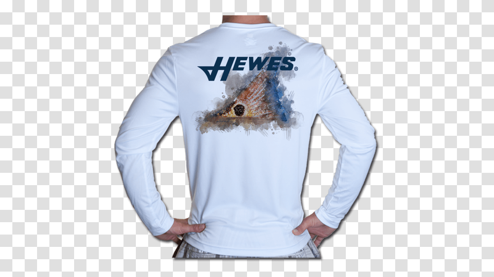 Hewes Ls Technical Fishing Shirt Tailing Red Watercolor Hewes, Sleeve, Apparel, Long Sleeve Transparent Png