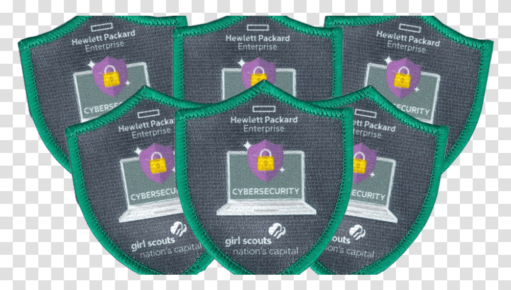 Hewlett Packard Enterprise Girl Scouts Cybersecurity Badge, Bib, Rug, Passport, Id Cards Transparent Png