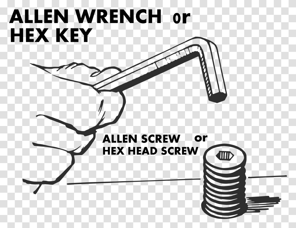 Hex Key And Screw Clip Arts Allen Key Or Hex Key, Spiral, Coil, Gun, Weapon Transparent Png