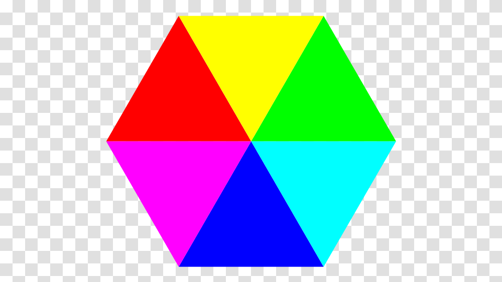 Hexagon 6 Color Clip Arts Clipart Of Hexagon, Triangle, Plectrum Transparent Png