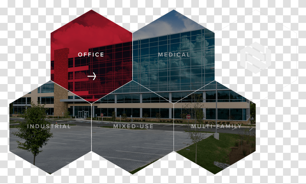 Hexagon Image Commercial Building, Convention Center, Architecture, Office Building, Urban Transparent Png