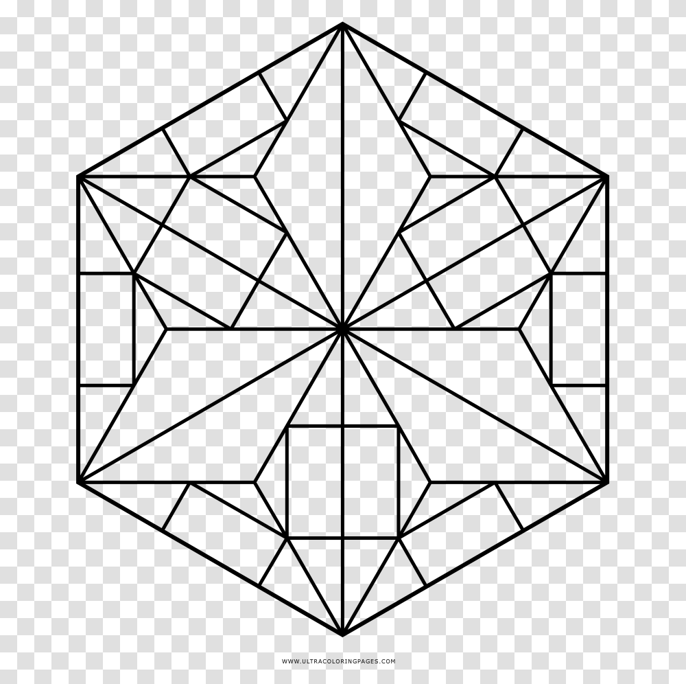 Hexagon Pattern Coloring Page, Gray, World Of Warcraft Transparent Png