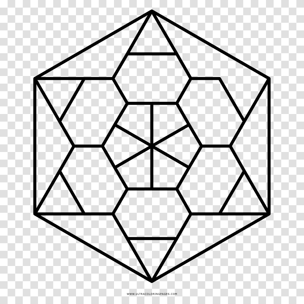 Hexagon Pattern Coloring Page, Gray, World Of Warcraft Transparent Png