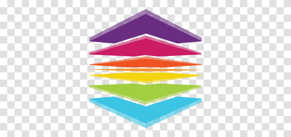 Hexagonal Rainbow Layers Modern Construction Logo By Ana Vertical, Graphics, Art, Pattern, Lighting Transparent Png