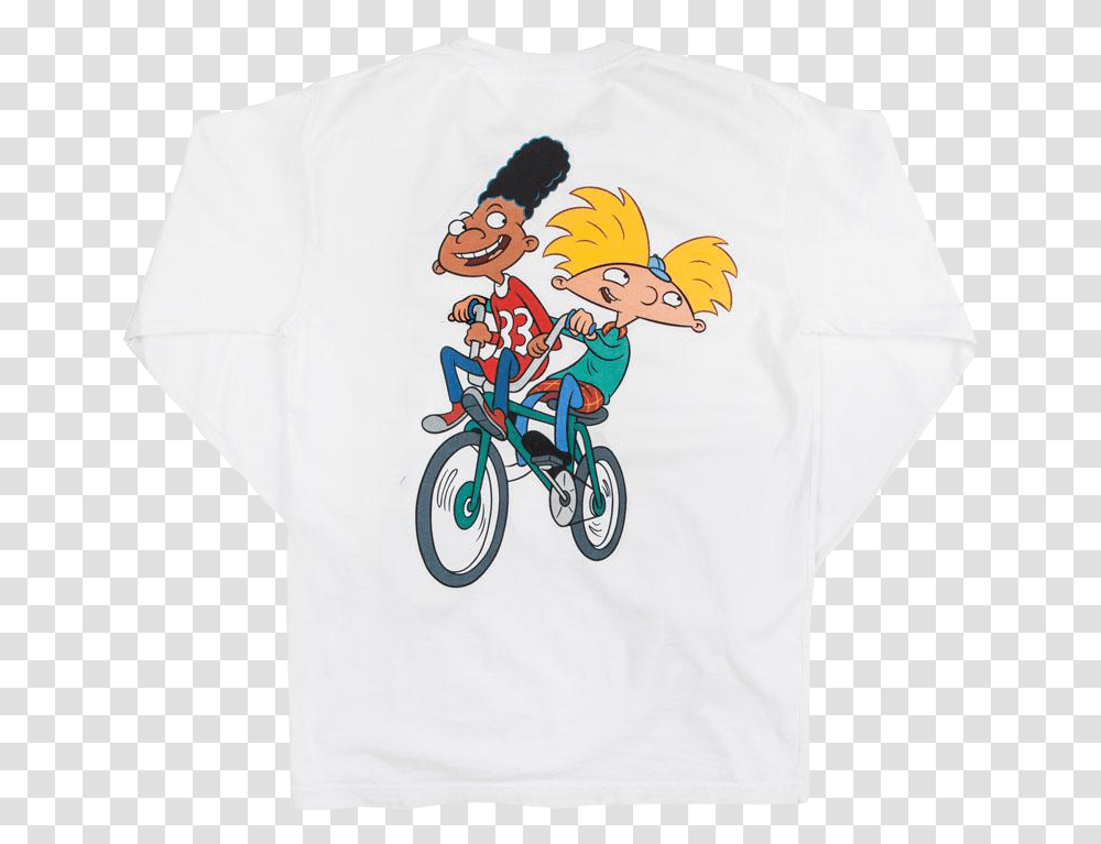 Hey Arnold On A Bike Shirt, Apparel, Bicycle, Vehicle Transparent Png