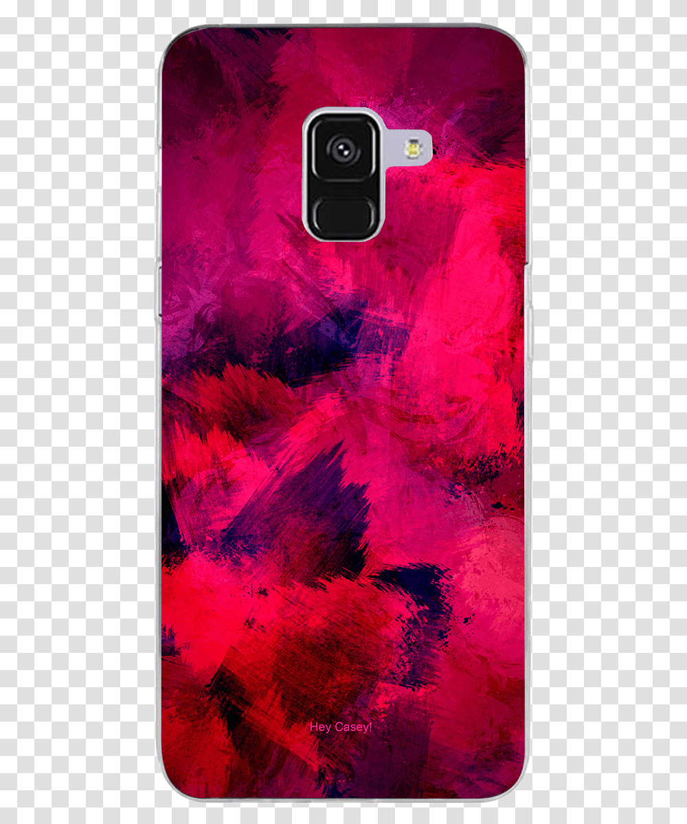 Hey Casey Pink And Red Brush Strokes Phone Case Covers, Modern Art, Canvas, Painting, Poster Transparent Png