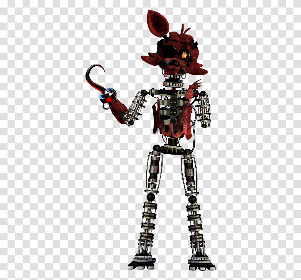 Hey Everyone Midnight Here I Made Scrap Classic Foxy Fnaf 2 Endoskeleton, Robot, Person, Human Transparent Png