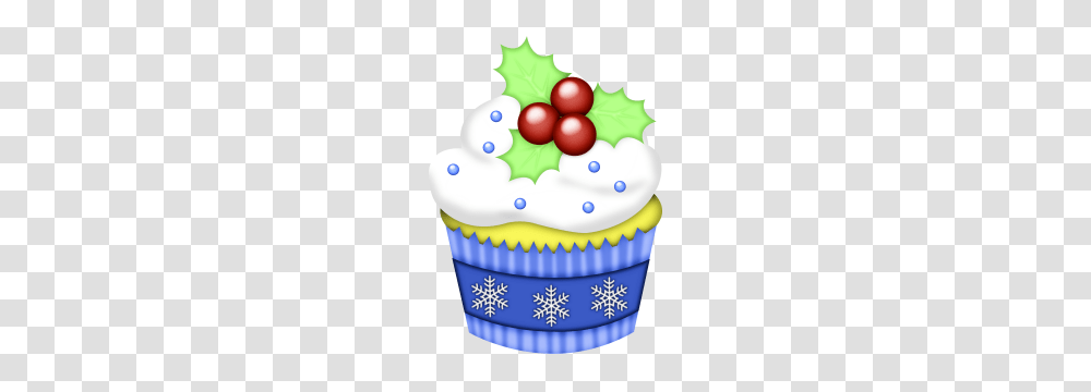 Hh Cupcake Clipart Christmas Cupcakes, Cream, Dessert, Food, Creme Transparent Png