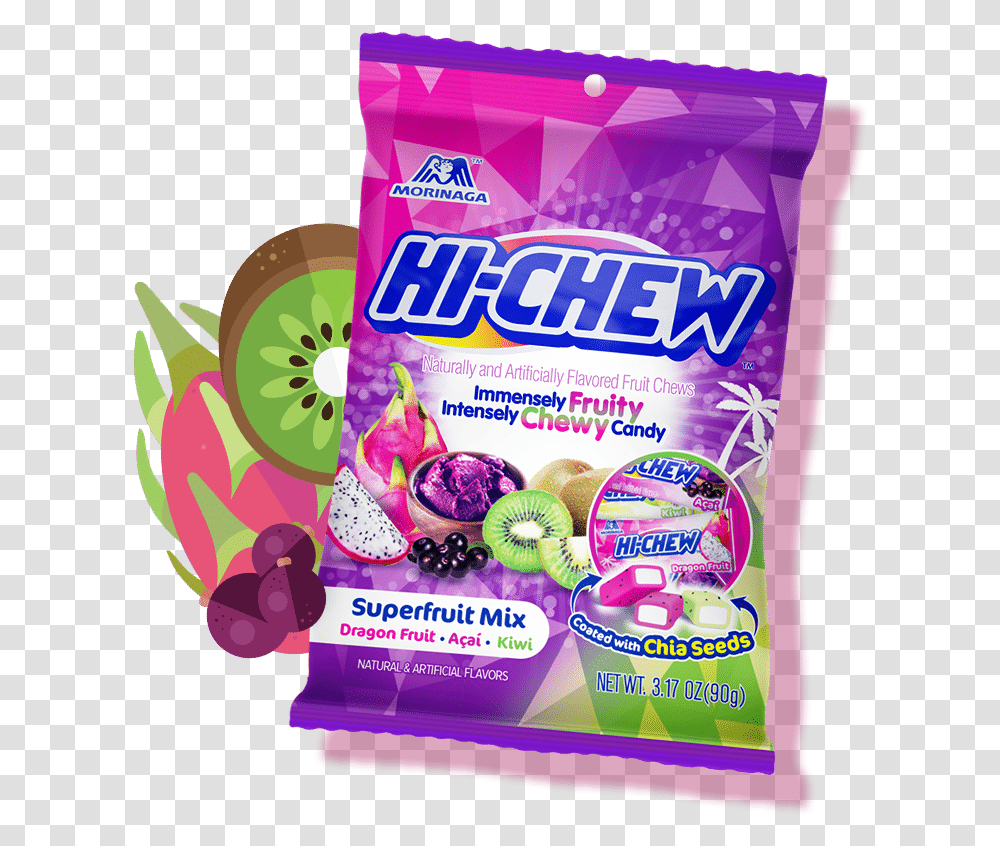 Hi Chew Superfruit Mix, Food, Sweets, Confectionery, Flyer Transparent Png