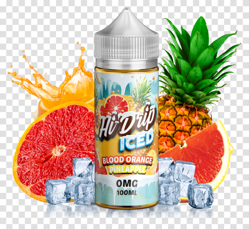Hi Drip Iced Blood Orange Pineapple 100ml Vape Juice Hi Drip Blood Orange Pineapple, Plant, Grapefruit, Citrus Fruit, Produce Transparent Png