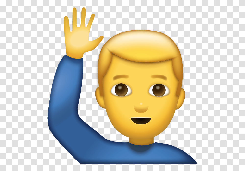 Hi Emoji Free Download Iphone Emojis Man Emoji, Toy, Gold, Light, Sunlight Transparent Png