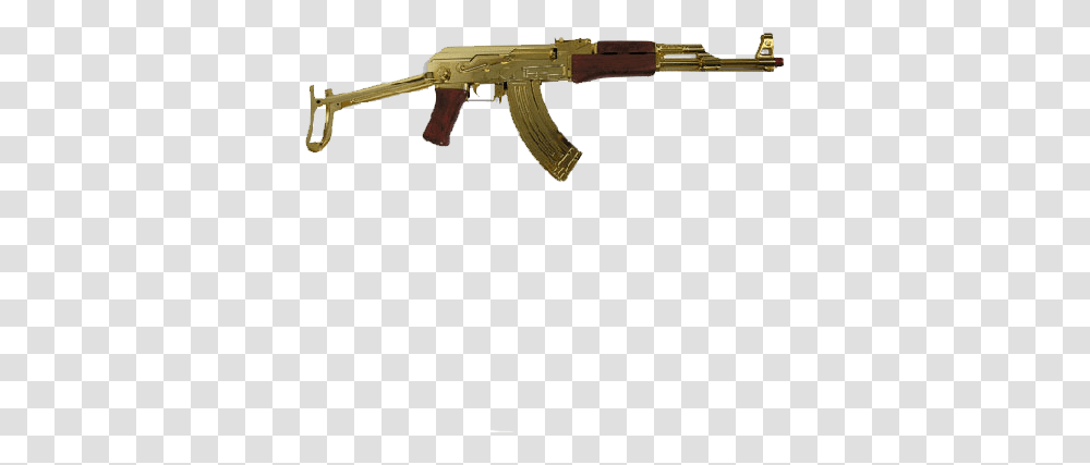 Hibby Wes Predom Ak 47 Gold Gold Ak47 No Background, Gun, Weapon, Weaponry, Rifle Transparent Png
