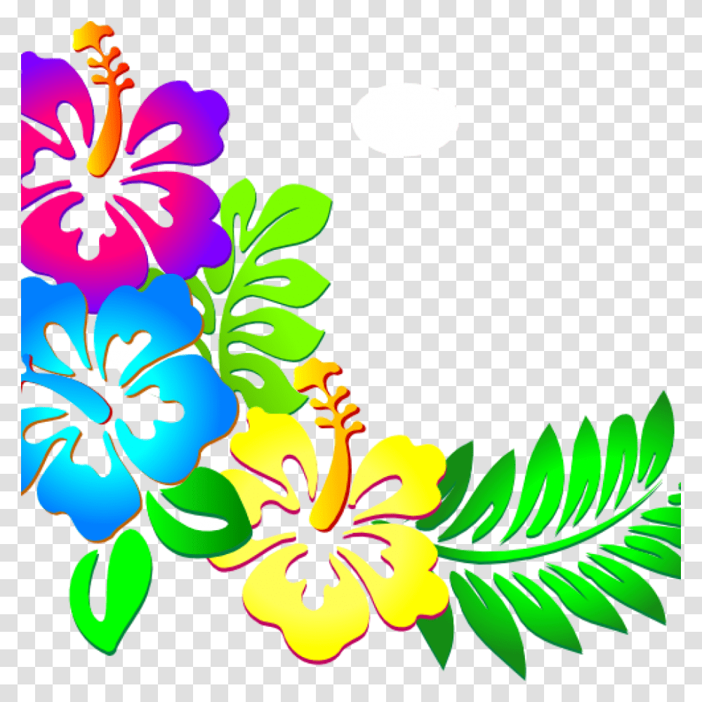 Hibiscus Border Hawaiian Floral Border, Floral Design, Pattern Transparent Png