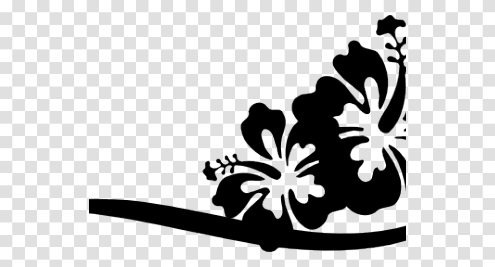 Hibiscus Clipart Black And White Hibiscus Flower Svg Clipart, Floral Design, Pattern, Plant Transparent Png