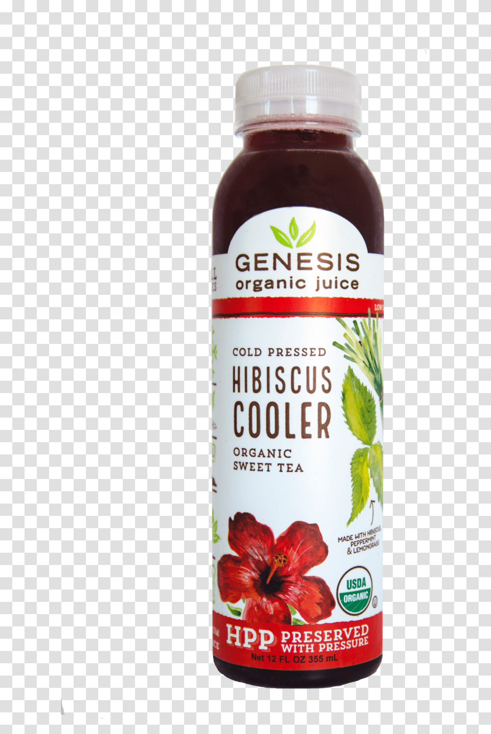 Hibiscus Cooler Genesis Juice, Bottle, Tin, Can, Beer Transparent Png