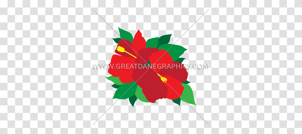 Hibiscus Flower Production Ready Artwork For T Shirt Printing, Plant, Blossom, Leaf Transparent Png