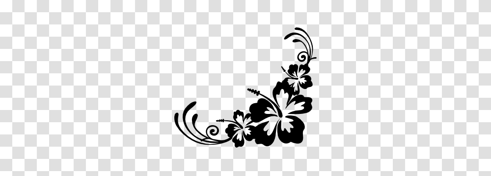 Hibiscus Flower Stickers Decals Over Unique Designs, Floral Design, Pattern Transparent Png