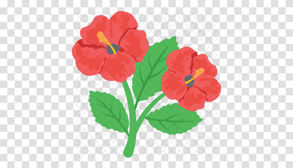 Hibiscus Icon Hawaiian Hibiscus, Flower, Plant, Blossom, Anther Transparent Png