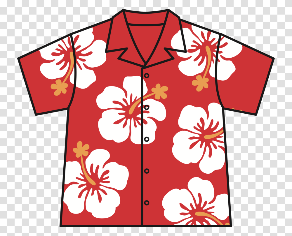 Hibiscushawaiian Hibiscusclothing Clip Art Hawaiian Shirt, Sleeve, Plant, T-Shirt, Flower Transparent Png