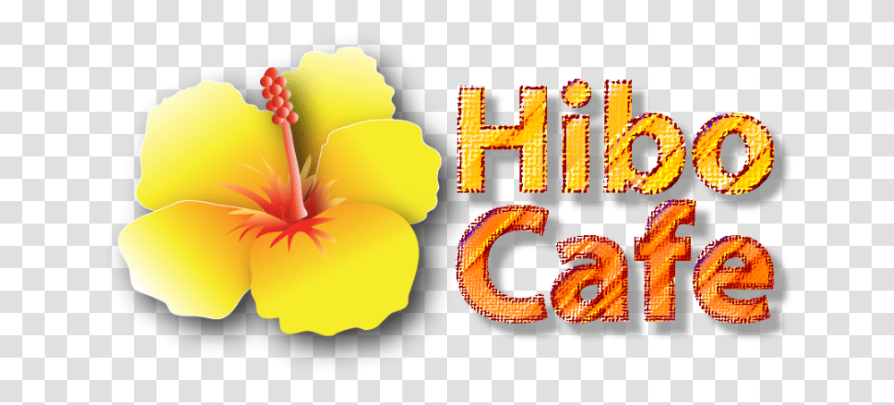 Hibo Cafe Logo Chinese Hibiscus, Plant, Text, Flower, Blossom Transparent Png