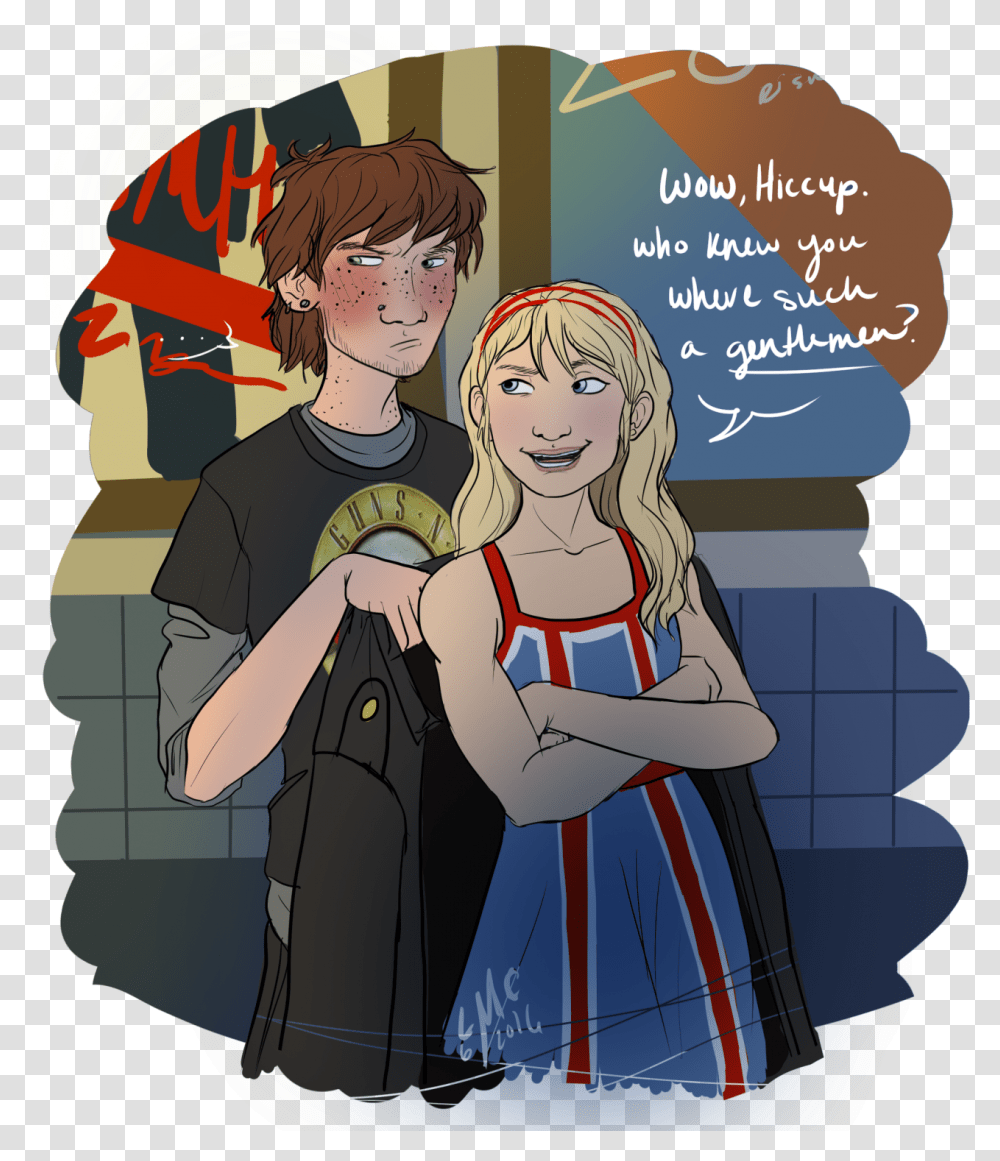 Hiccup And Astrid Au, Comics, Book, Poster, Advertisement Transparent Png