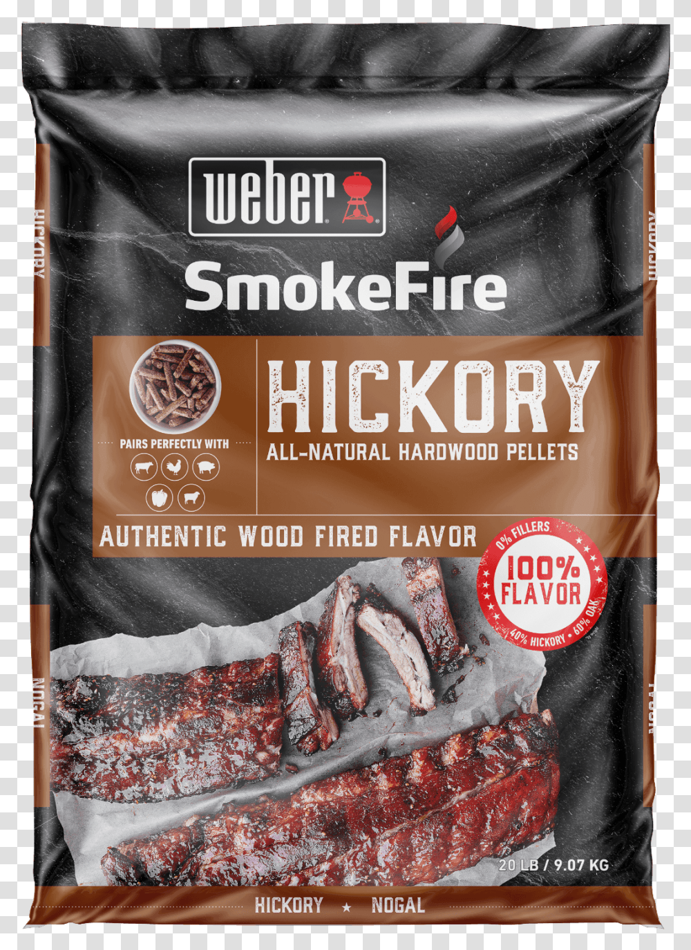 Hickory All Natural Hardwood Pellets View Weber Smokefire Pellet, Sweets, Food, Plant Transparent Png