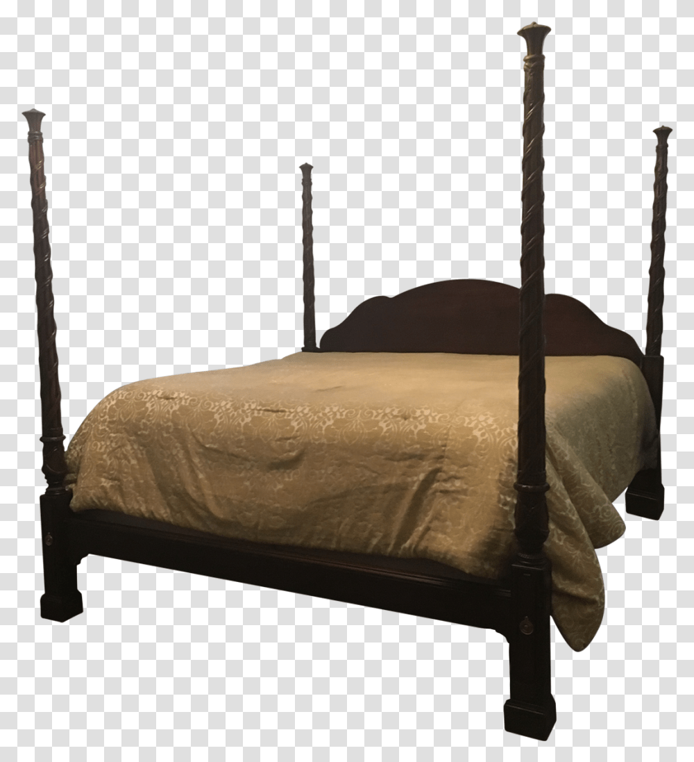 Hickory Chair Four Poster Mahogany King Bed Download, Furniture, Bunk Bed, Pillow, Cushion Transparent Png