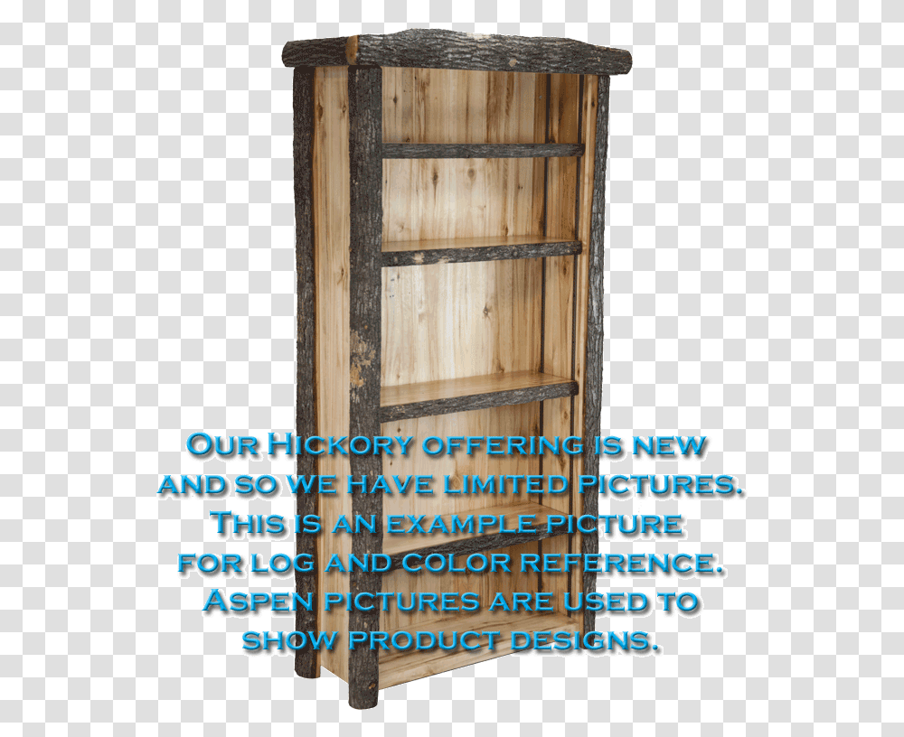Hickory Log Bookcase Shelf, Furniture, Cupboard, Closet, Cabinet Transparent Png