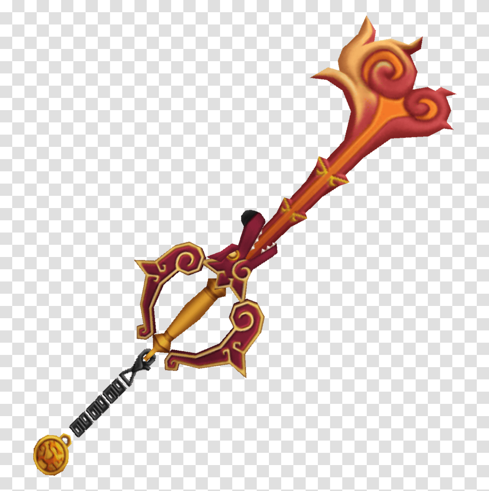 Hidden Dragon Keyblade, Spear, Weapon, Weaponry, Bow Transparent Png
