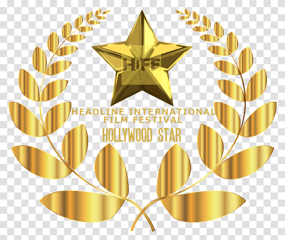 Hiff Hollywood Star Coroa De Louros Em, Graphics, Art, Symbol, Pattern Transparent Png