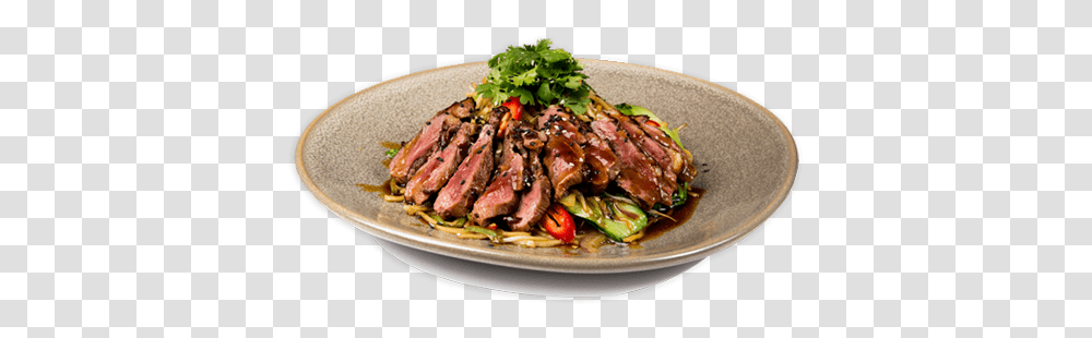 High Angle Picture Of Our Teriyaki Duck Soba Dish On, Meal, Food, Platter, Pork Transparent Png