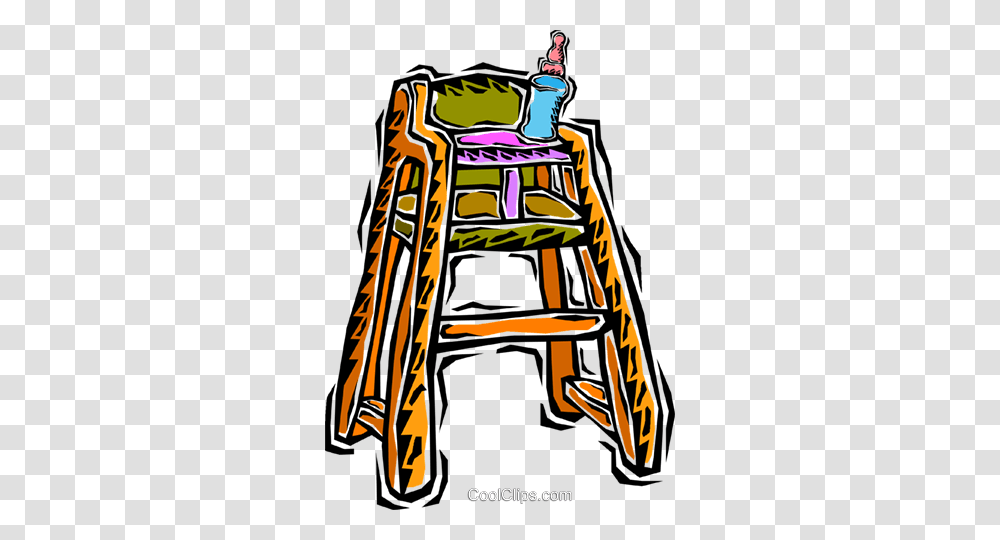 High Chair Royalty Free Vector Clip Art Illustration, Furniture, Canvas, Architecture Transparent Png