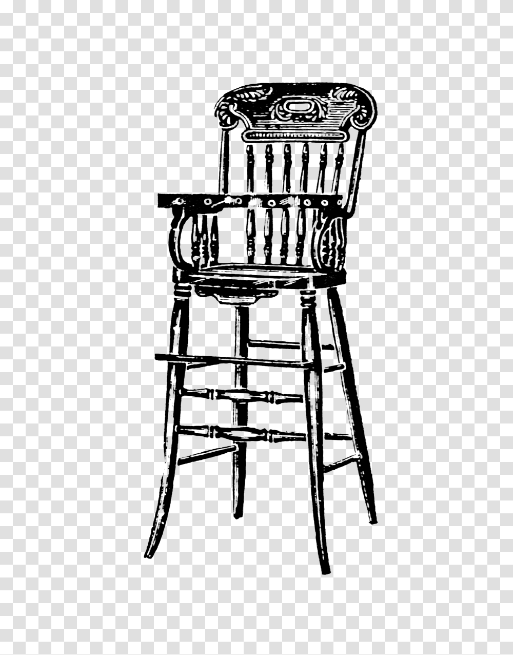 High Chair Victorian Era Free Vintage Clip Art Free Vintage, Furniture, Water Tower, Advertisement, Stand Transparent Png