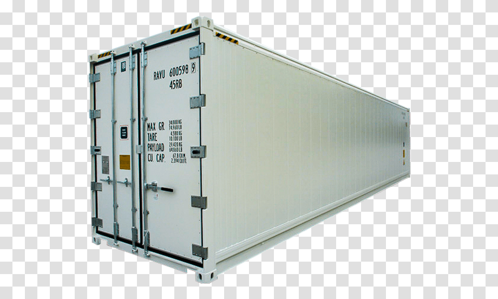 High Cube Refrigerated Container Machine, Shipping Container, Freight Car, Vehicle, Transportation Transparent Png