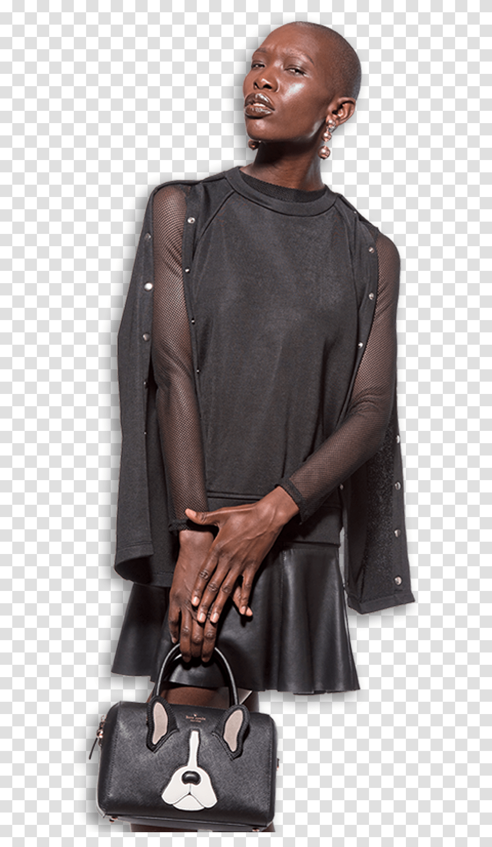 High Fashion Black Models, Handbag, Sleeve, Long Sleeve Transparent Png