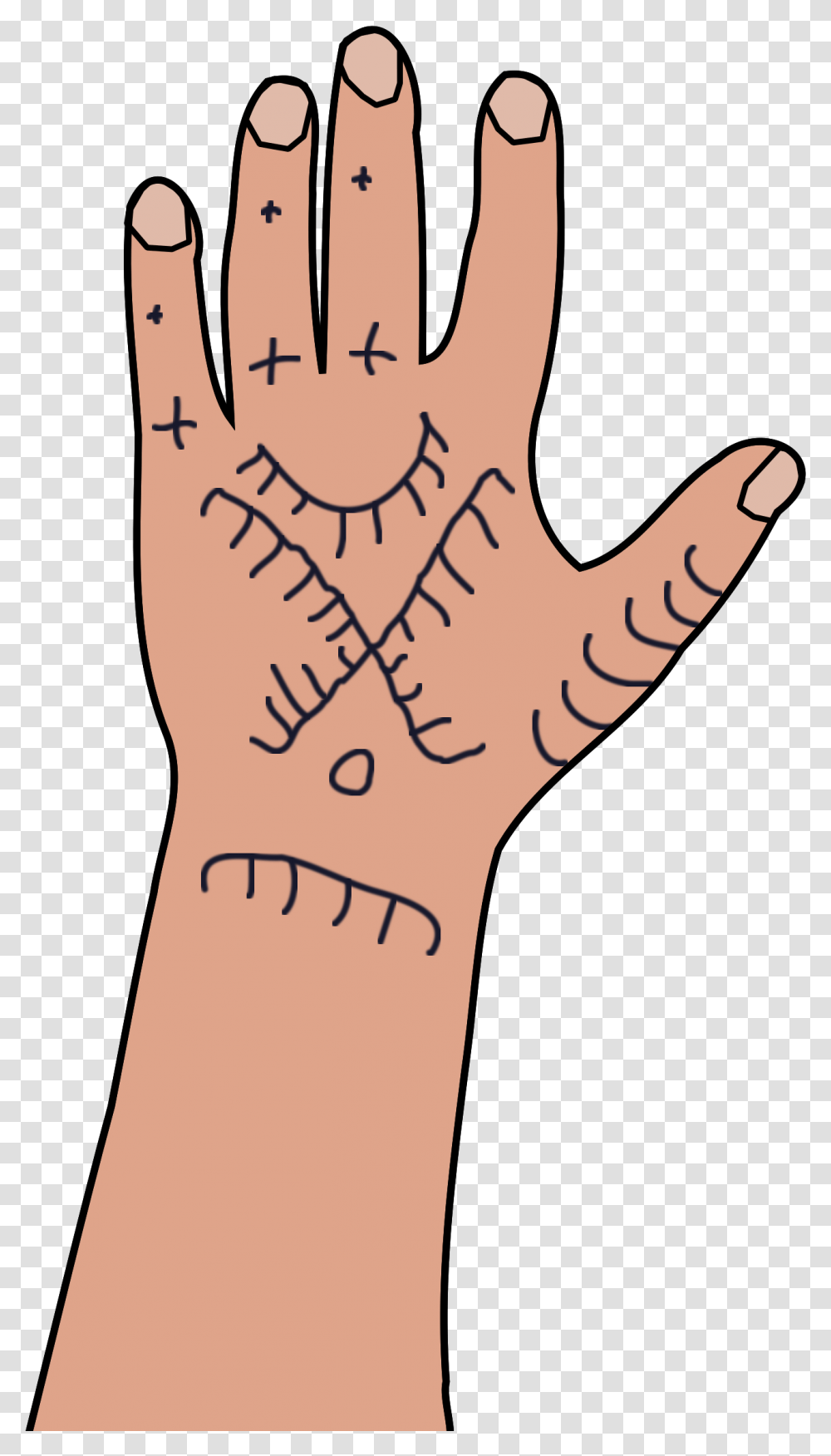 High Five Clipart Hand With Tattoo Clip Art, Wrist, Finger, Fist, Person Transparent Png