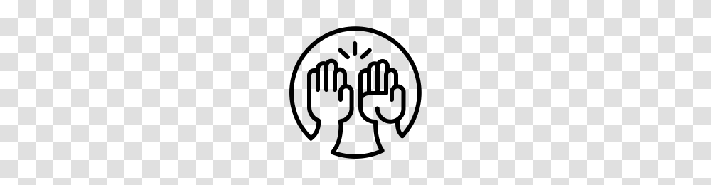 High Five Icons Noun Project, Gray, World Of Warcraft Transparent Png