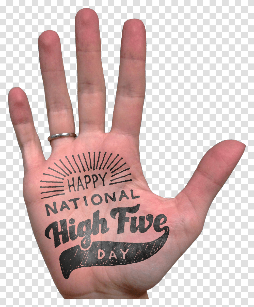 High Five Photo Sign Language, Skin, Finger, Tattoo, Person Transparent Png
