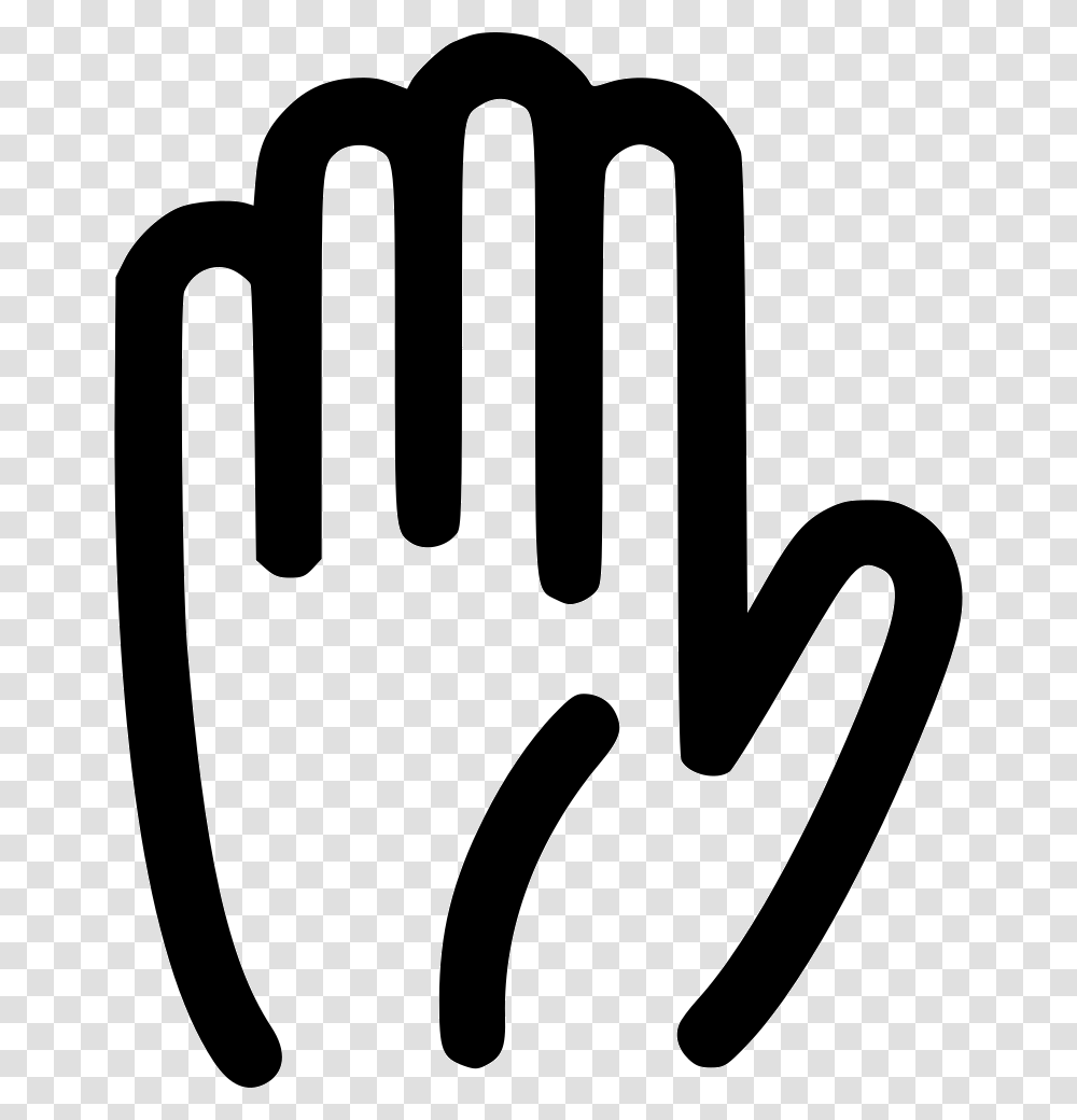 High Five Stop Hand White, Cutlery, Fork Transparent Png
