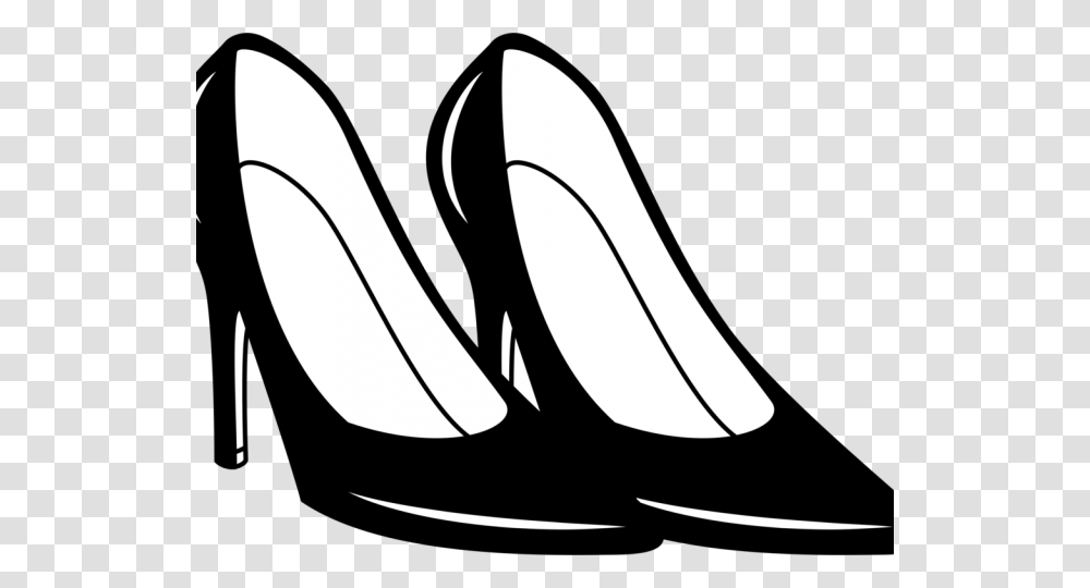 High Heel Clipart Black And White Shoes Clipart Black And White, Apparel Transparent Png