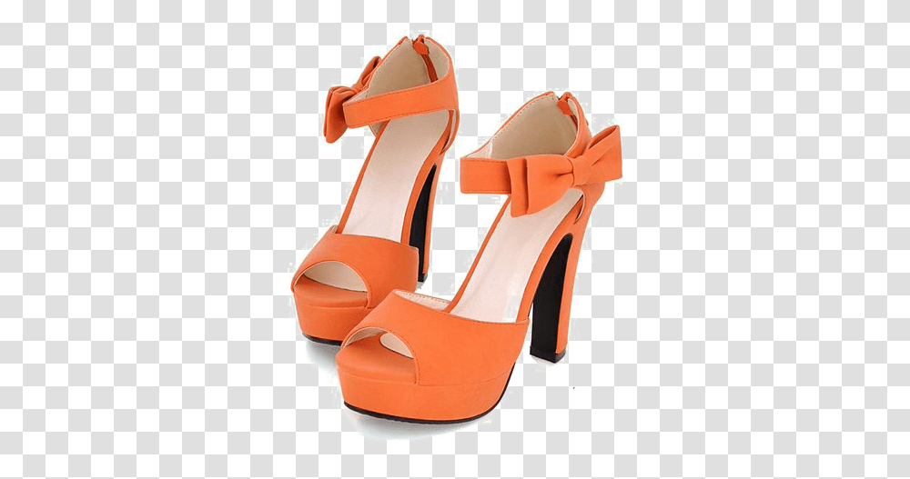 High Heel Sandal Images Arts Womens Orange Dress Shoes, Clothing, Apparel, Footwear Transparent Png