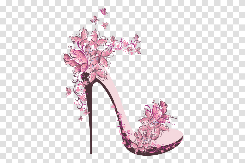 High Heel Wedding Church High Heeled Footwear Shoe High Heel Shoe With Flowers, Floral Design Transparent Png