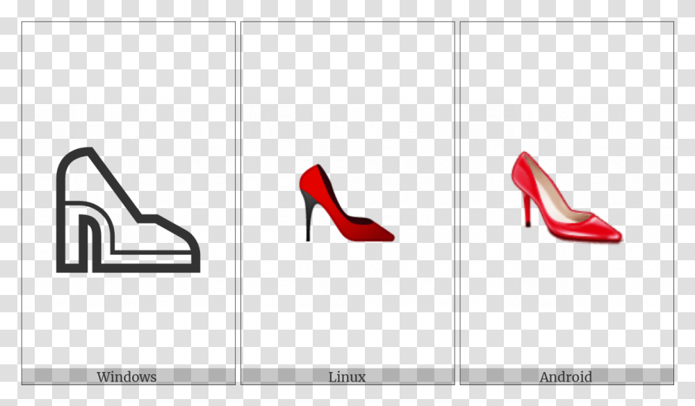 High Heeled Shoe On Various Operating Systems Basic Pump, Apparel, Footwear Transparent Png