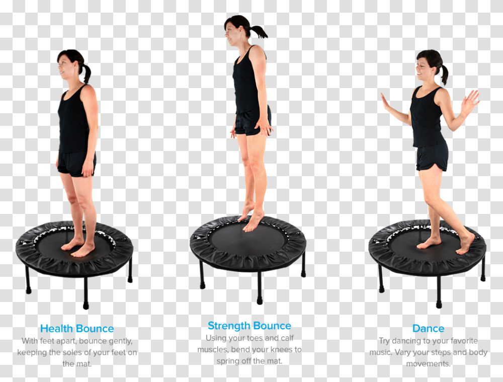 High Knees On Mini Trampoline, Person, Shorts, Footwear Transparent Png