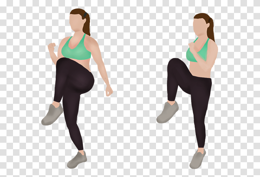 High Knees Running, Person, Working Out, Sport Transparent Png