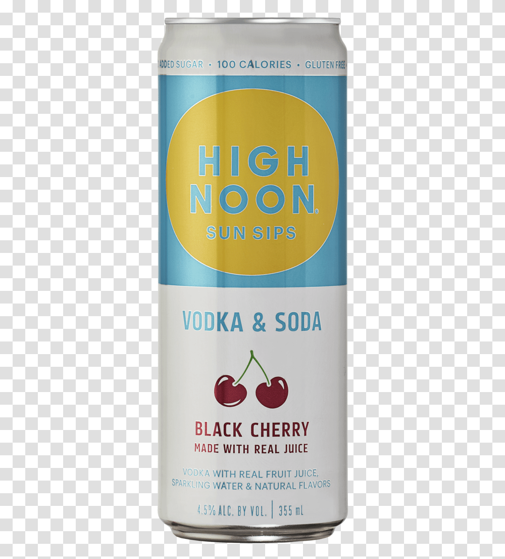 High Noon Vodka Amp Soda Black Cherry 4pk Can High Noon Vodka And Soda, Tin, Aluminium, Spray Can, Mobile Phone Transparent Png