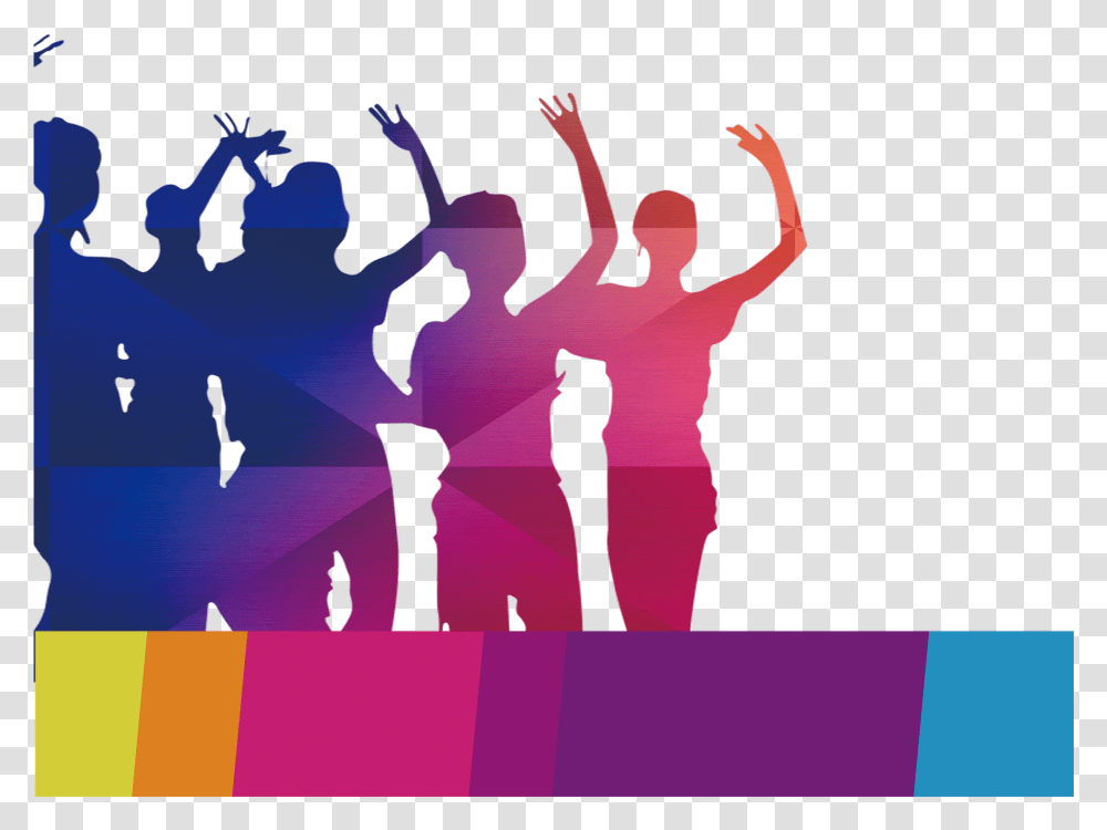 High People Party Silhouette, Dance Pose, Leisure Activities, Poster, Advertisement Transparent Png