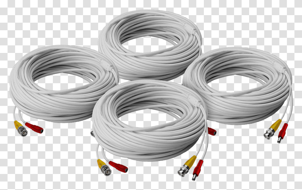 High Performance Security Camera Cables 4 60ft Bnc 60ft Bnc Cable, Wire Transparent Png